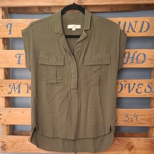LOFT Olive Green Blouse